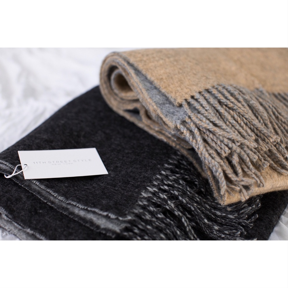 Soft Charcoal Black Scarf - Picture 5 of 6